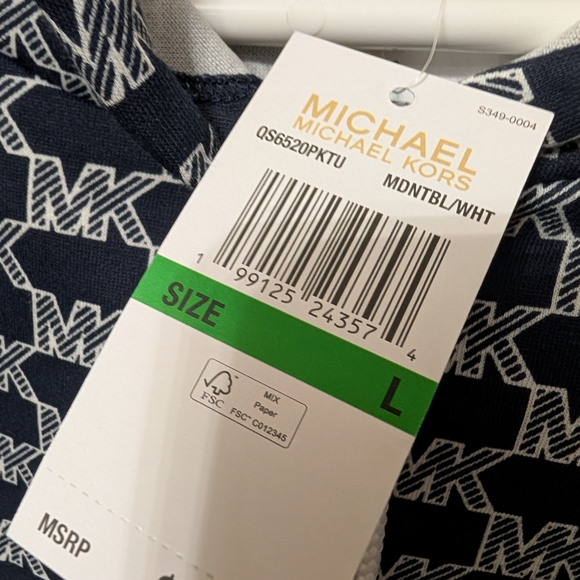 Michael Kors Navy Hoodie with Logo Pattern - Picture 6 of 6